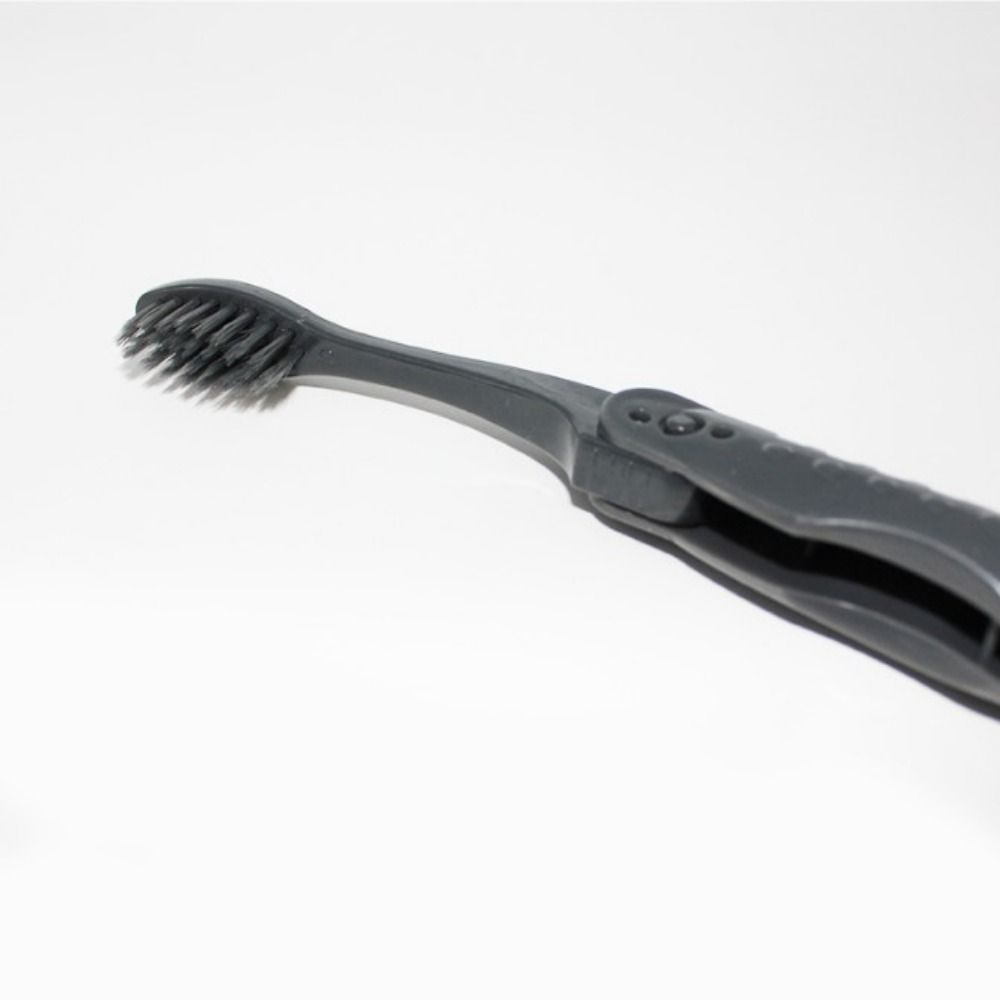 10Pcs Compact Folding Bamboo Charcoal Toothbrush Disposable Portable Toothbrush Hiking