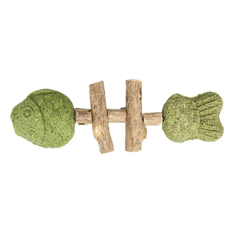 

Cat Toy Fish Bone Wood Tianliao Teething Stick, Simulated Fish Teeth Cleaning Stick, Self-entertaining Toy Grilled Fish, Cat Teasing Stick Catnip flavor