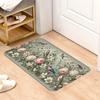 1PC Flower Bird Pattern Kitchen Rugs Non-Slip Door Mats Pop Design Bathroom Rug Bath Mat Carpet for Home Sink Laundry Decor