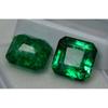 15 Ct Natural Untreated   Square Cut Emerald Green Loose Gemstone Pair