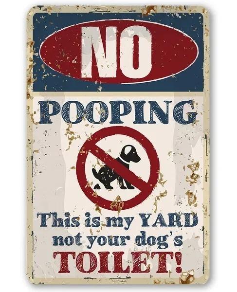 Please Clear Dog Poop Warning Metal Tin Signs Park Decoration Pin Up Plaques Wall Art Painting Vintage Posters BackgPlate