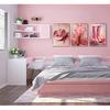 3pcs Pink Cowgirl Canvas Wall Art Funky Cowgirl Boots Posters Prints Paintings Western Flower Boots Hat Aesthetic Pictures Wall Decor for Preppy Room