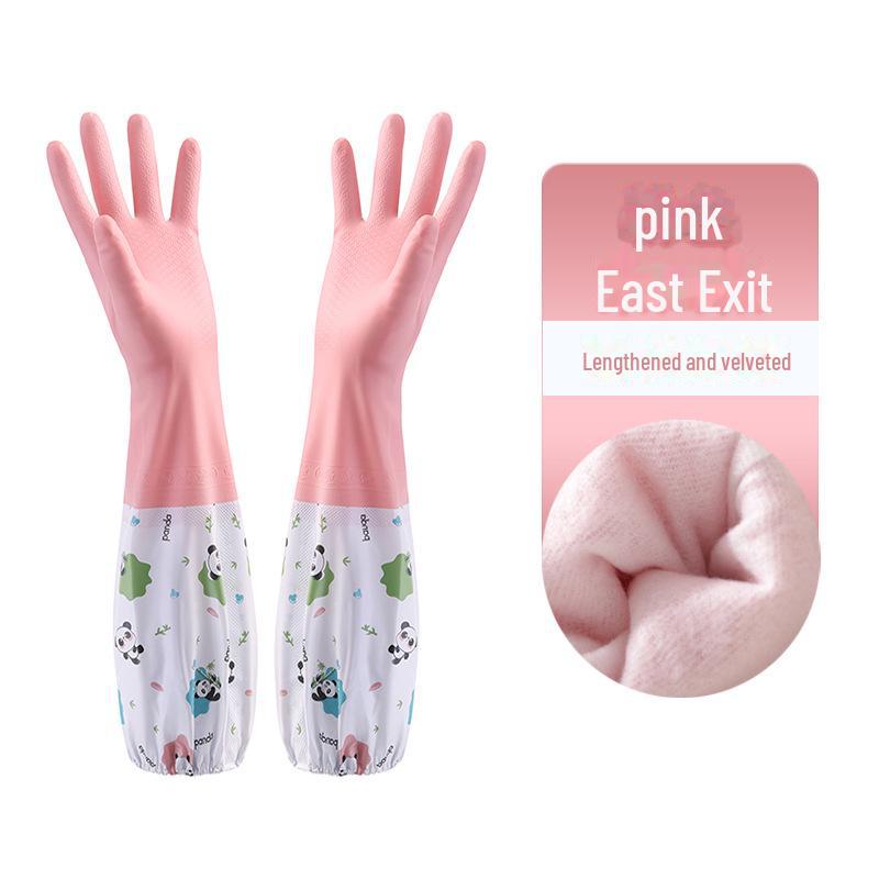 Bulaşık Yıkama, Temizlik ve Ev İşleri İçin Dayanıklı Su Geçirmez Lateks PVC Eldivenler