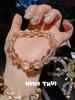Jewelry Natural Madagascar Pink Crystal Small Waist Bracelet New Chinese Nine-Tailed Fox White Crystal Bracelet