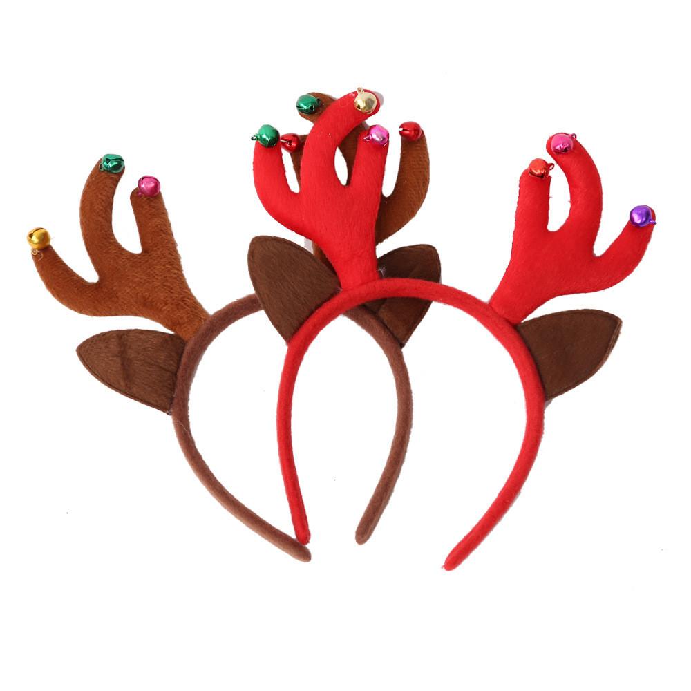Unique Plush Antler Headband With Bells For Merry Christmas Celebrations And Gatherings