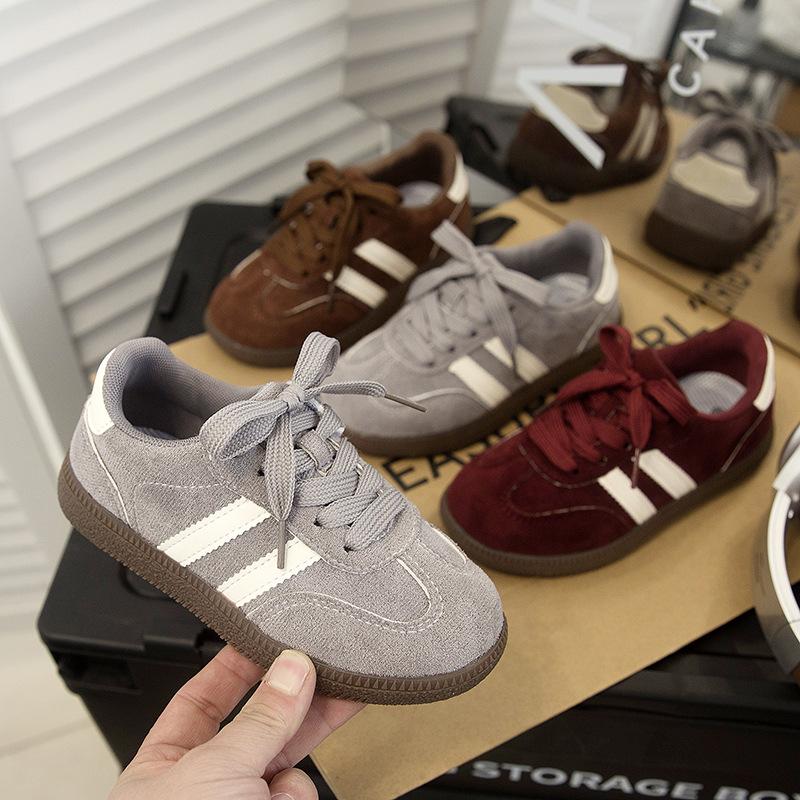 Girls Casual Sports Shoes 2025 Spring and Autumn New Children's Fashion Moral Training Shoes Boys Soft-soled Forrest Gump Board Shoes Single Shoes