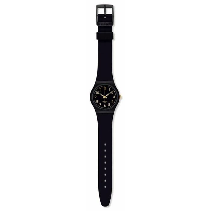 [Swatch] Golden Tac SO28B113 34mm Horloge - Zwart met Gouden Accenten