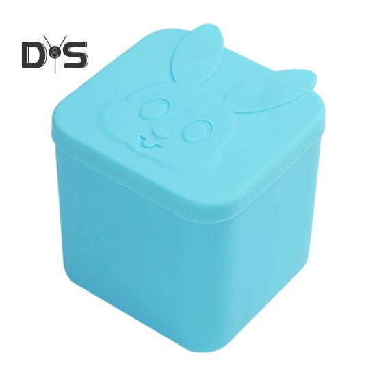 Silicone Bear Bunny Dips Containers Salad Dressing Container Condiment Snacking Box with Lids Food Safe Lunchbox Organizer for Kids