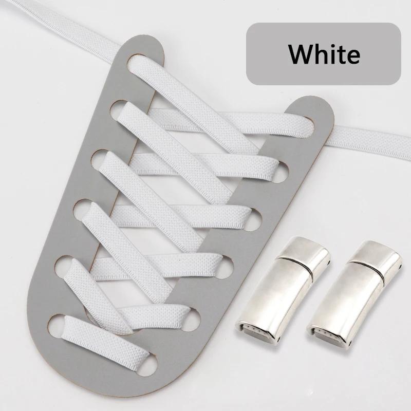 Magnetic Shoe Laces Clip Flat Elastic Stretch Laces No Tie Shoelaces Casual Sneakers Woman Men Children Shoelace Shoes Accesorie