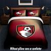 Bournemouth Football Design Bed Bedding Set 1 Duvet Cover + 2 Pillowcases Soft Breathable Household Bed Linens