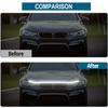 12V Scan Starting Car Hood Signal Light Car Daytime Running Light DRL Dynamic Auto Tuning Decorative Headlight Strip Universal