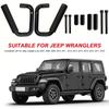 Front Grab Bars Kit Aluminum Alloy Front Grab Handles Roll Bar Grip Kit for Jeep Wrangler JK JKU 2007-2018