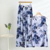 Chic 2025 Summer Women's Cotton-Silk Tank and Long Pants Set