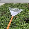 24-Tooth Plastic Garden Rake for Leaves and Grains