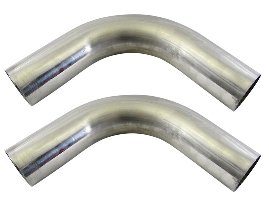 BRIGHTZ Stainless Steel Bent Set 70mm 70 90° Pipe, 1.5mm Thick, 2-Piece [CUR-PIPE-027-2PC] Diameter, 70, 90°
