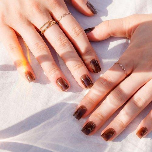 

MUZMAK Reusable Nail Tips Earl Grey Regular Square