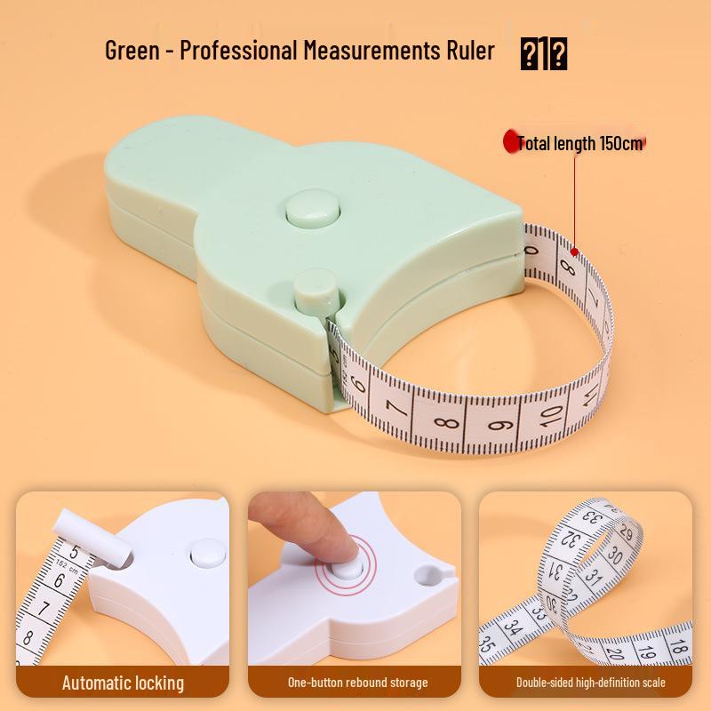 3D Household Automatic Measuring Tape - PVC Double-Sided Scale, Portable & Retractable
