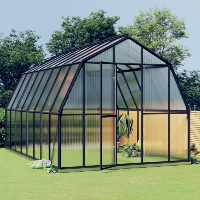 Day and Night - Day and Night Greenhouse with Anthracite Gray Aluminum Structure 12.63 M²