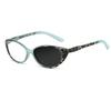 Fashion Cat Eye Print Reading Glasses Photochromic Anti Blue Light Women Hyperopia Eyewear 0 +1.5 +2.5 +3.5