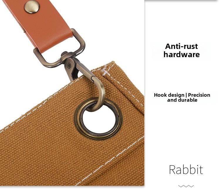 Wasserdichte und ölbeständige Koch- und Gartenschürze aus dicker Canvas-Baumwolle