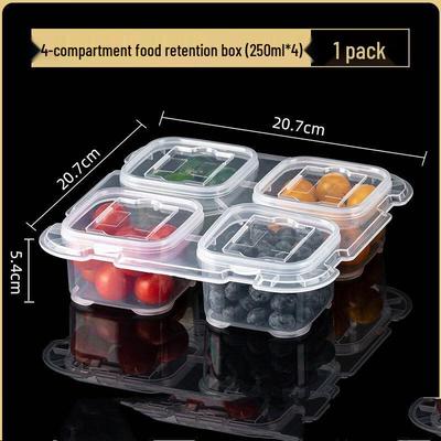 ZISIZ 4-Compartment Food Sample Storage Container Set
