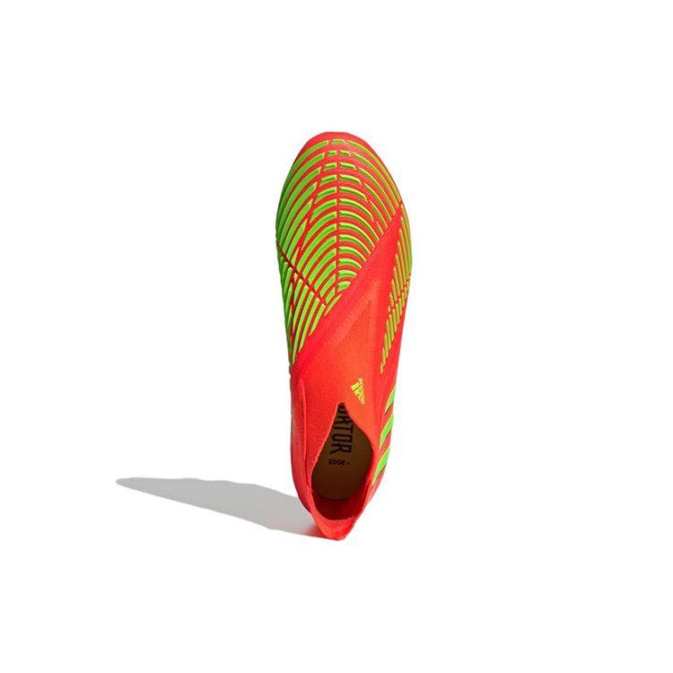 Adidas Predator Edge+ Nazouvací Měkký Umělý Trávník AG (Gumové krátké kolíky) Odolné fotbalové kopačky Pánské fotbalové kopačky Fluorescenčně červené GW0961