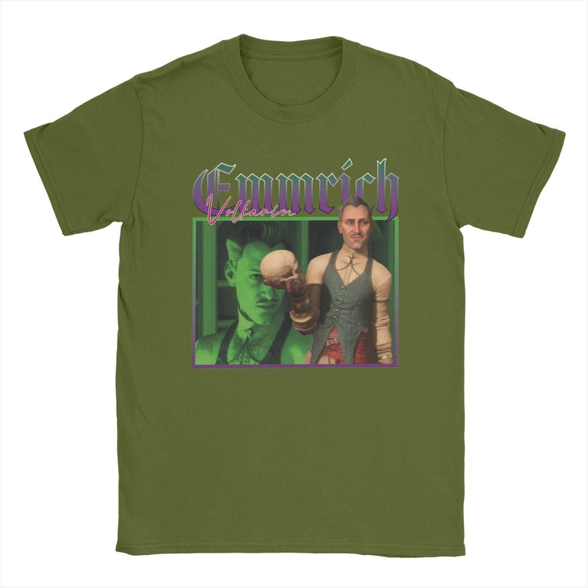 

Emmrich Volkarin T Shirts for Men 100% Cotton Leisure T-Shirts Round Neck Dragons Ages Tee Shirt Short Sleeve Tops Adult 4XL
