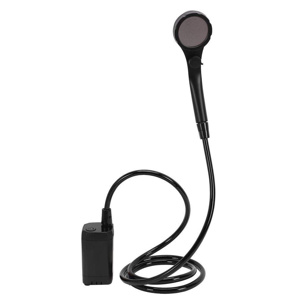Portable Shower for Camping 6000mAh Rechargeable Camping Shower Pump with LED Display Black