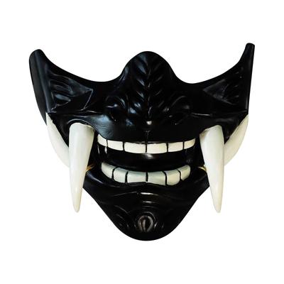 Japanese Hannya Mask De-mon Oni Sam-urai NOH Kabuki Prajna Devil Half Face Mask Cosplay