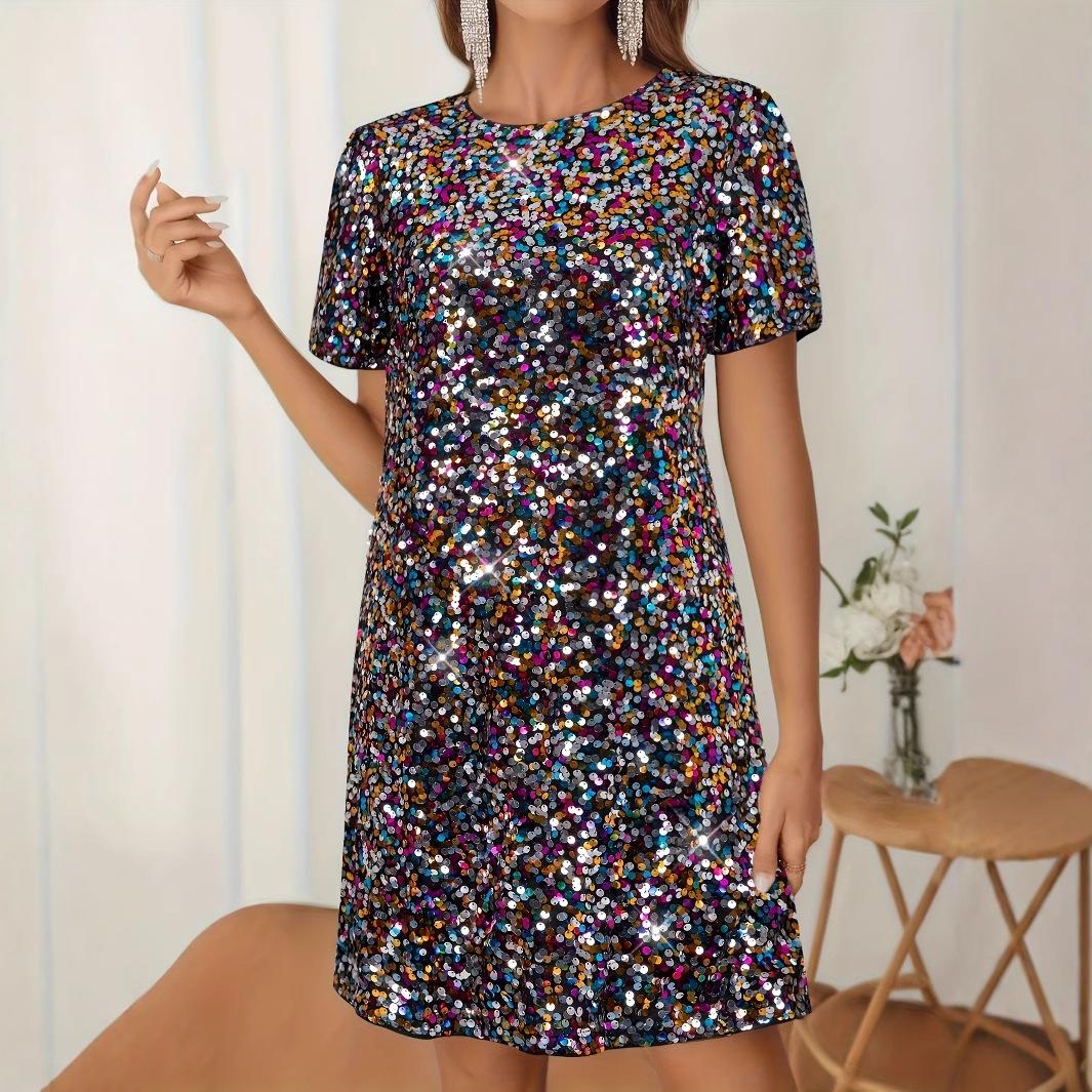 

Новое платье с пайетками Элегантное и стройнящее Подарок для вечеринки XL