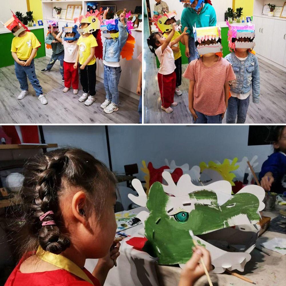 Traditional Chinese Dragon Head Mask 3D Dragon Boat Racing Toy  New Year Decor