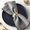 Universal Minimalist Letter D Gold Plated Napkin Clip Party Gathering Advanced Plating Decor Enhances Dining Home Accessory