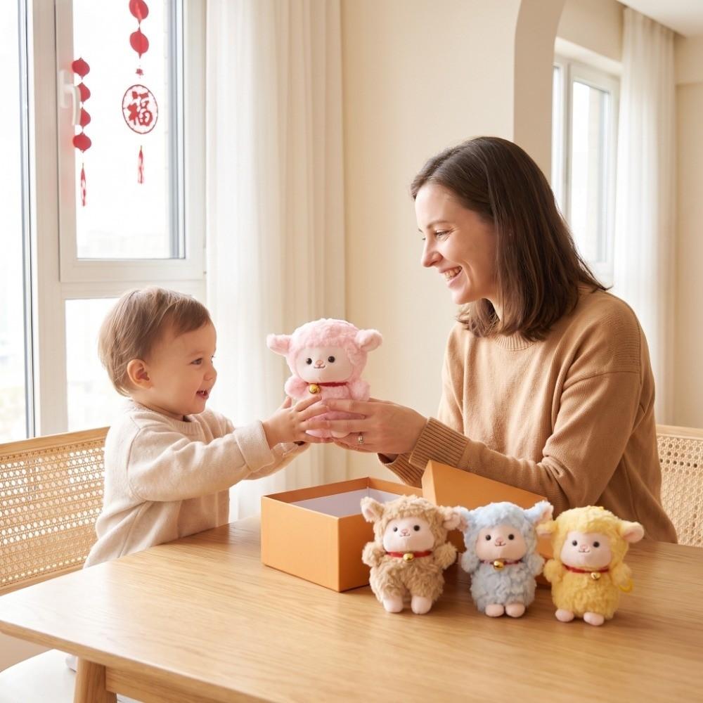 Standing/Sitting Mini Sheep Plush Keychain Cartoon Soft Lamb Doll Ornament  Year of the Sheep
