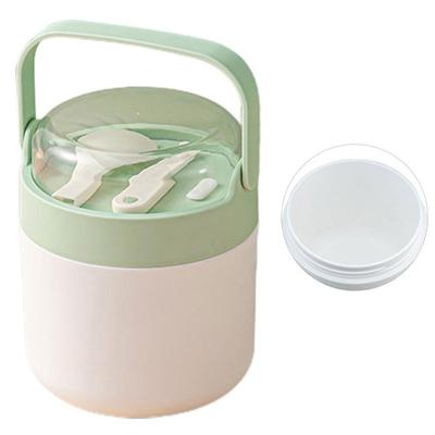 1 Set 530/560ml Lunch Box with Handle Built-in Cutlery Leak-Proof Vacuum Flask Soup Cup Insulated