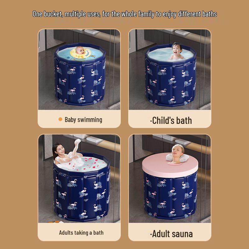 Adult and Child Folding Full Body Bathtub for Home Use with Sauna Function.