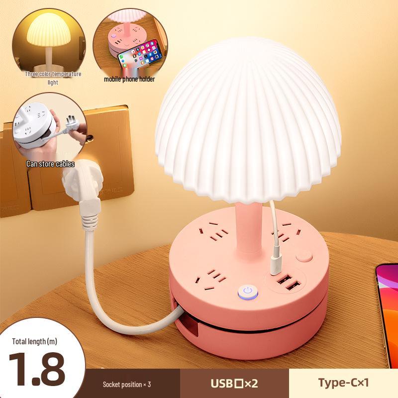 Luxury Glass LED Table Lamp - Eye Protection Night Light for Master Bedroom and Nursery.