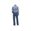 Calvin Klein Vintage Wash Denim Jacket With Lapel Women Jackets Blue 40WL781-Q24