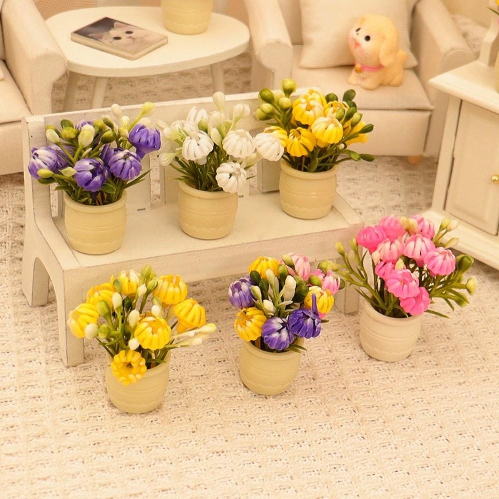 3pcs Plastic Dollhouse Miniature Simulation Vase  Doll House Accessories