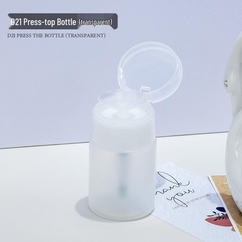 60ml Transparent Portable Press Bottle for Nail Polish Remover