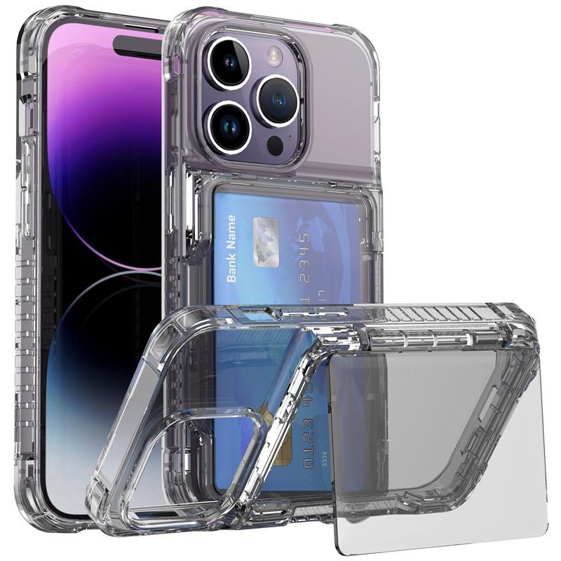 Suitable 14 Transparent Phone Case IHoney13 Clamshell Card Wallet 12Pro Drop Resistance Protective Cover