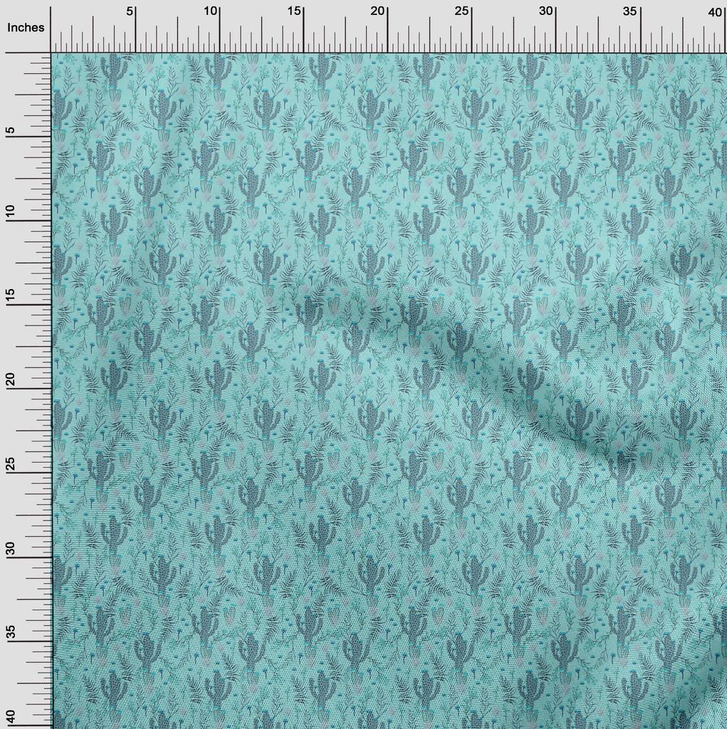 oneOone Cotton Poplin Light Blue Fabric Tropical Diy Clothing Quilting Fabric Print Fabric By Yard 42 Inch