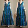 DIMANAF 2026 Nuevo Vestido Largo de Verano para Playa Talla Grande para Mujer sin Mangas Chaleco Holgado Oversize Maxi Estampado Vestido de Sol Ropa