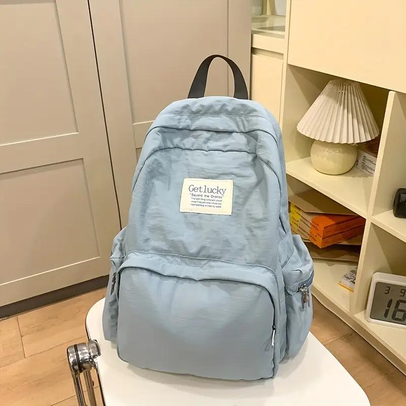 2025 Korean Backpack Women Ins Style College Bag - Simple Boho Versatile Rucksack Lightweight Casual Laptop Bag