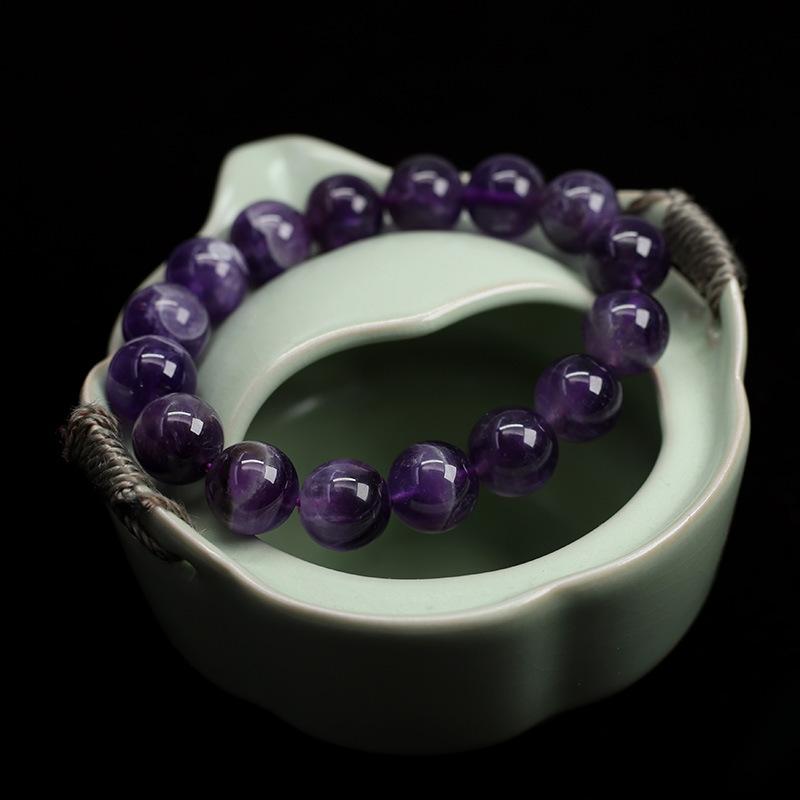 Bracciale di Cristallo Naturale Donna Ametista dei Sogni Cordino Fai da Te Entroterra Viola Pietra Preziosa Naturale Fidanzate Gioielli per le Mani