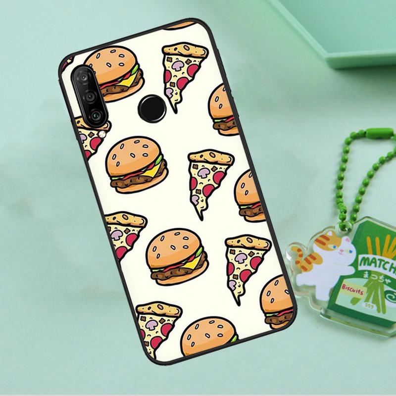 Pizza Sushi Food Donuts For Huawei Nova 8i 11i 12i 12s 9 10 SE Y90 Y60 Y70 Y72 Y61 Y91 P20 P30 P40 Lite P60 Pro Case