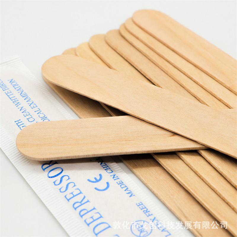Individually Packaged Wooden Beauty Applicators: Wax Spatulas, Stirring Sticks, Tongue Depressors, Tattoo Tools.