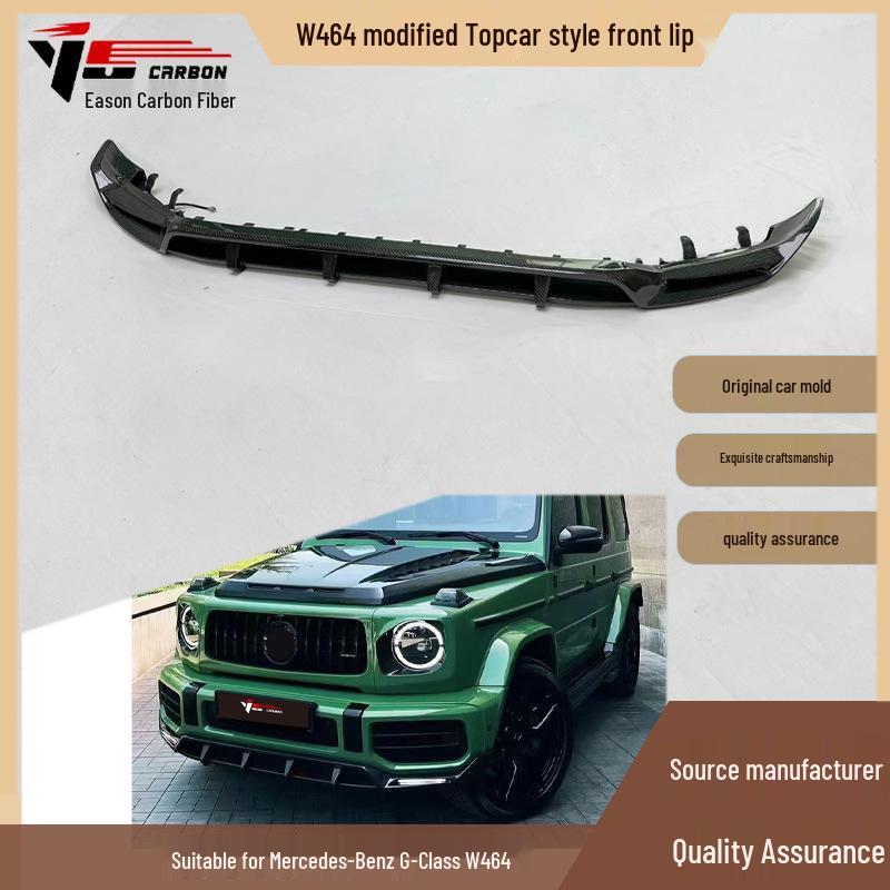 Compatible with Mercedes-Benz G-Class W464 (2019+) Topar Style Carbon Fiber Front Lip Splitter.
