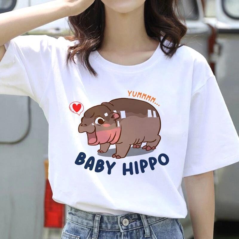 Футболка Moo Deng Tiny Baby Hippo Star Thailand Cute Pygmy Hippo Unisex для мужчин — фото 7