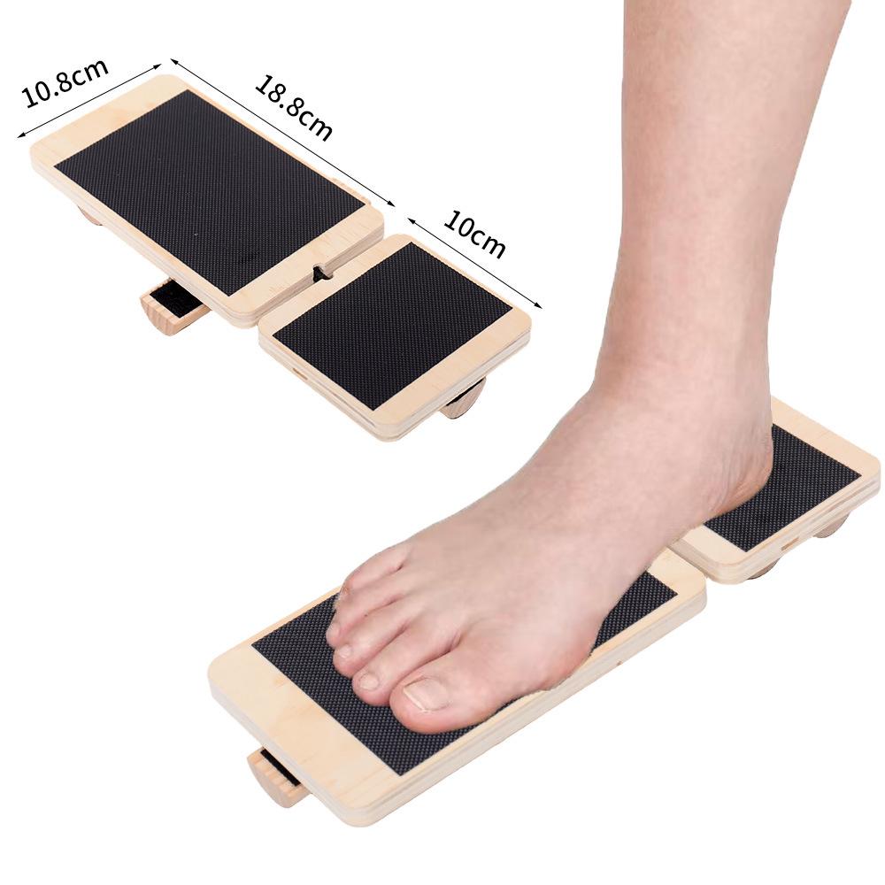 Wooden Single Leg Balance Trainer & Ankle Strengthener Board
