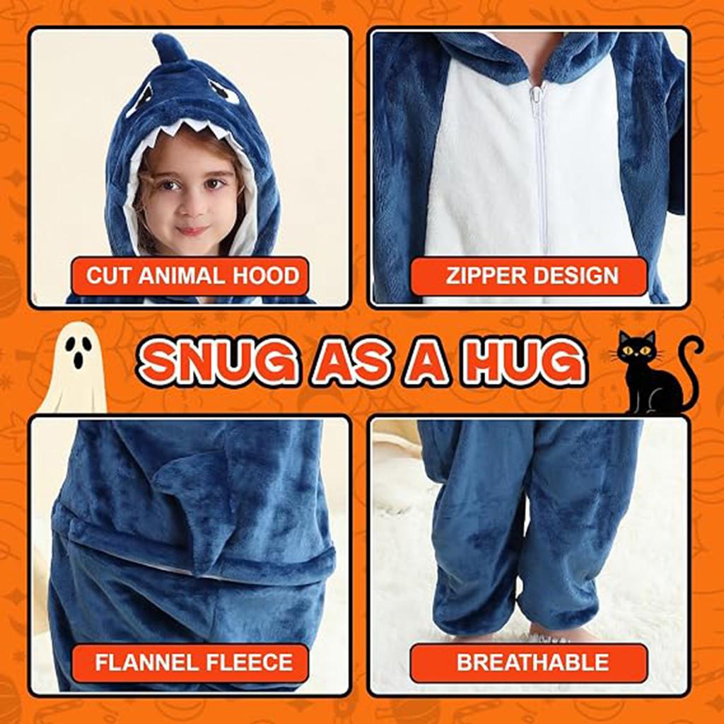 Kleinkind Kinder Flanell Tierkostüm Warmer Schlafanzug Overall für Jungen Mädchen
